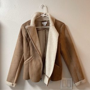 Celebrity pink Jackets & Coats Final Price Drop Y2k Faux Suede/Sherpa Lined Wrap